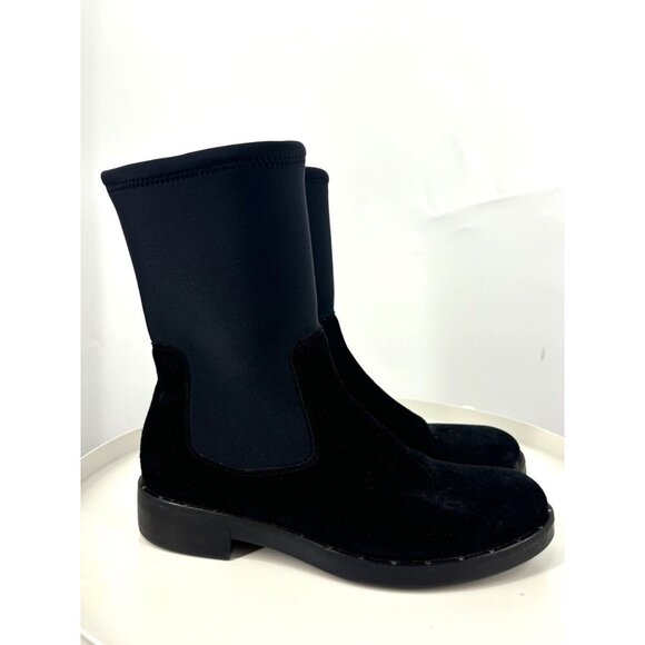 Stefano Gamba Black Waterproof Flat Boots 9 40 - Picture 1 of 4